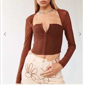 NWOT With Jean Al Top | Chocolate